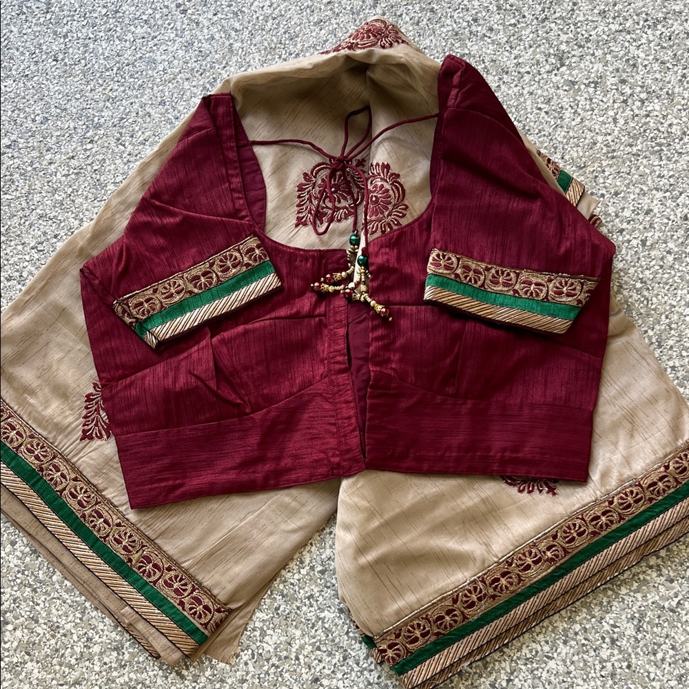 Sari with matching blouse